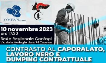 Evento formativo Confapi Calabria e CC: Dumping contrattuale, lavoro nero e caporalato