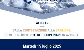 WEBINAR: DALLA CONTESTAZIONE ALLA SANZIONE. COME GESTIRE IL POTERE DISCIPLINARE IN AZIENDA.