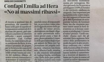 Confapi Emilia ad Hera «No ai massimi ribassi»