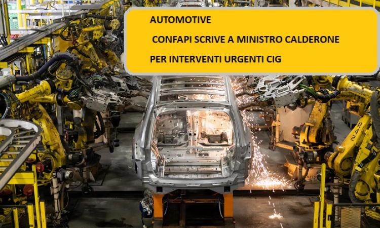 AUTOMOTIVE: CONFAPI SCRIVE A MINISTRO CALDERONE PER INTERVENTI URGENTI CIG